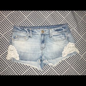 American Eagle shorts with lace detail size 4
